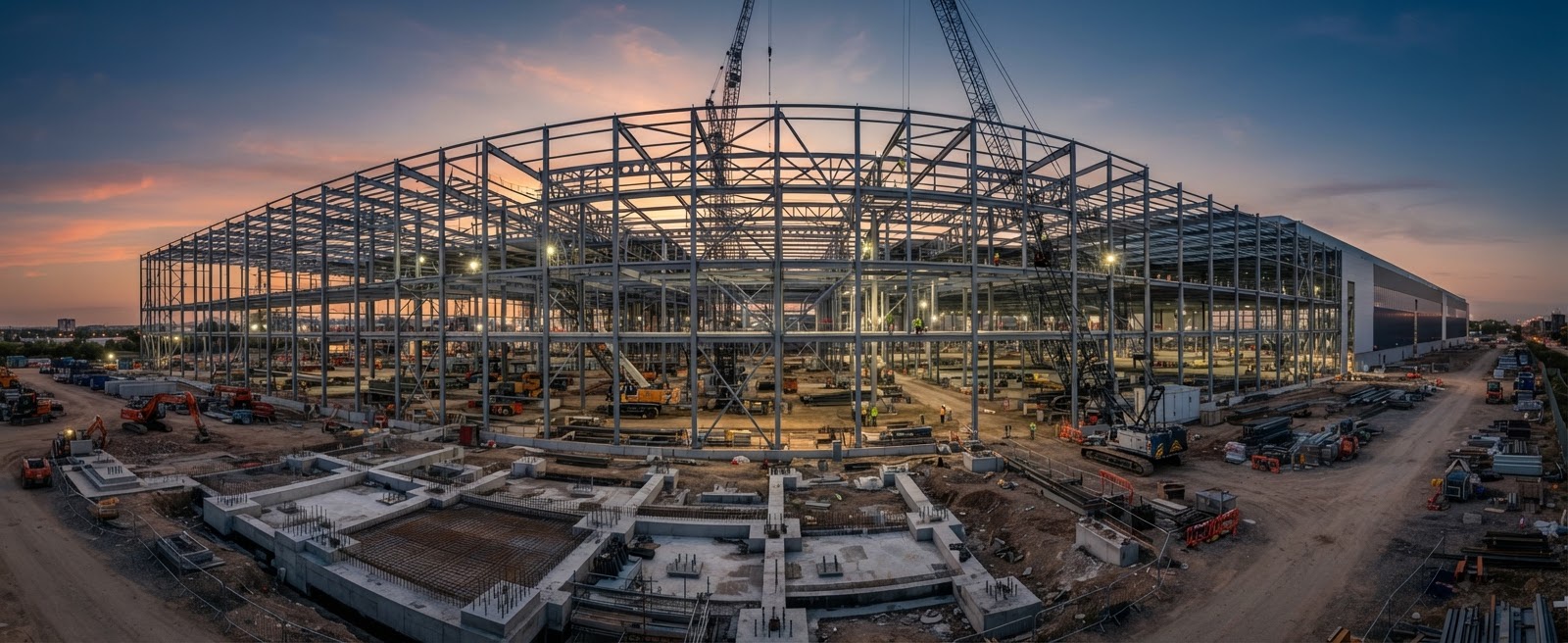 Massive industrial construction site